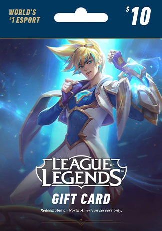 

League of Legends 10 USD Prepaid RP Card US