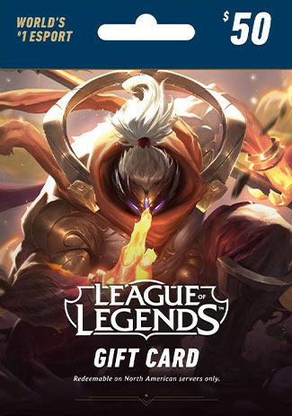 Official League of Legends 50 USD Prepaid RP Card US